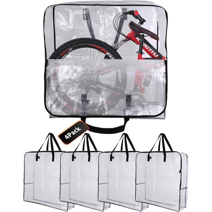 95L onderbedopbergbox met handvatten en ritsen opbergtas, vouwfietstas, kledingopberger, verhuistassen draagvermogen 22,7 kg (pak van 5)