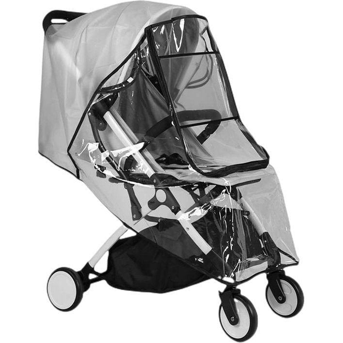 Regenbescherming voor kinderwagen, universele regenhoes voor buggy's en sportwagens met groot kijkvenster, goede luchtcirculatie, vrij van schadelijke stoffen, transparant