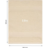 Set van 10 hoogwaardige gastendoekjes, gezichtsdoekenset, handdoekenset, handhanddoeken, 30 x 50 cm