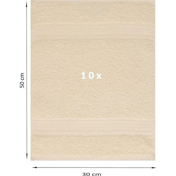 Set van 10 hoogwaardige gastendoekjes, gezichtsdoekenset, handdoekenset, handhanddoeken, 30 x 50 cm