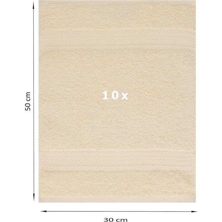 Set van 10 hoogwaardige gastendoekjes, gezichtsdoekenset, handdoekenset, handhanddoeken, 30 x 50 cm