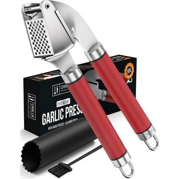 Knoflookpers RVS [Premium] - knoflookpers Professionele kwaliteit, gemakkelijk schoon te maken - Knoflookpers & Crusher