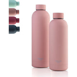 Roestvrijstalen drinkfles, BPA-vrij, lekvrij, geïsoleerde fles, dubbelwandig, ideaal voor school, outdoor, kantoor en reizen (Blush Pink, 750 ml)