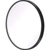 Ronde wandspiegel, 40 cm, met aluminium frame, decoratieve HD-wandspiegel, make-upspiegel voor badkamer/kleedkamer/woonkamer, onbreekbare spiegel (zwart)