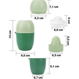 Citroenpers Unieke citruspers in citroenvorm, handmatige sapcentrifuge met twee persmogelijkheden voor verschillende vruchten (groot)