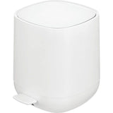 Pedaalemmer – 5 liter afvalemmer van kunststof met pedaal, deksel en kunststof inzetstuk – perfect als cosmetica-emmer of prullenmand voor badkamer, keuken, kantoor enz. – wit