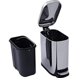 SENSEA - REMIX badkamerprullenbak - 5L - rechthoekig - roestvrij staal - wit - verchroomde afwerking