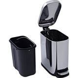 SENSEA - REMIX badkamerprullenbak - 5L - rechthoekig - roestvrij staal - wit - verchroomde afwerking