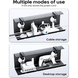 Kabelbeheer onder het bureau, zonder boren onder het bureau Kabelbeheer, kabelgootbureau, kabelmand voor het beheren van kabels en stekkerdozen - 43 x 15 x 12 cm, zwart
