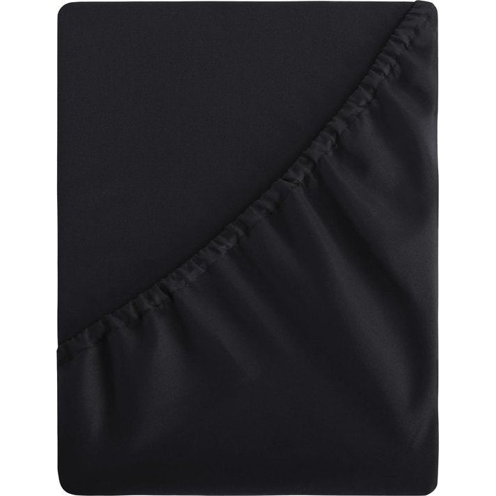 Hoeslaken 180 x 200 cm, bedlaken, boxspringbed, zwart, 180 x 200 cm, gemaakt van premium microvezel, zacht hoeslaken, 180 x 200 cm, geschikt voor matrashoogte van 40 cm, voor waterbed of bed.