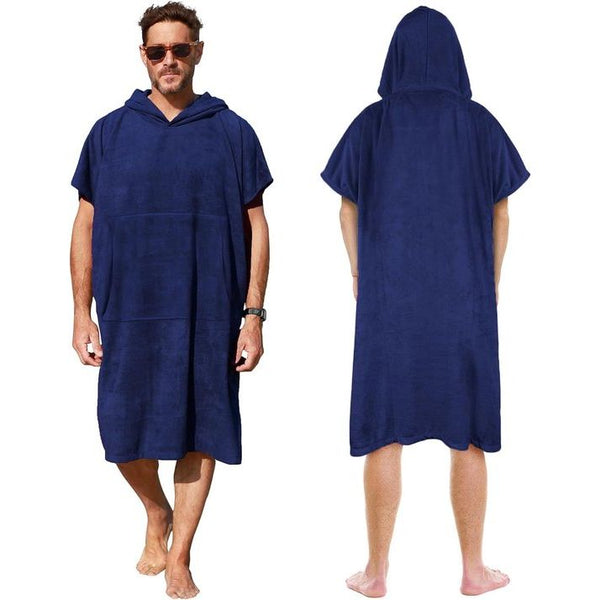 Beach Surf poncho met zak, waterabsorberend neopreenpak, luiertafel, hoodie, handdoek, poncho, badjas om te surfen, zwemmen, baden voor volwassenen, mannen, vrouwen, zanddicht