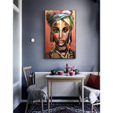 Poster DIN A3 | boho decoratie | decoratie voor de woonkamer of kantoor | decoratieve poster, cadeau, kunstdruk | etnische stijl Afrika | vrouwenportret