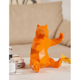 Moderne Sculptuur Decor Bier Standbeeld Woonkamer Kunst Kunstwerk Polyresin Geel Cadeau 31 cm