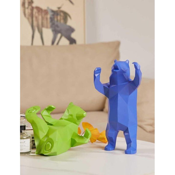 Moderne Sculptuur Decor Bier Standbeeld Woonkamer Kunst Kunstwerk Polyresin Geel Cadeau 31 cm