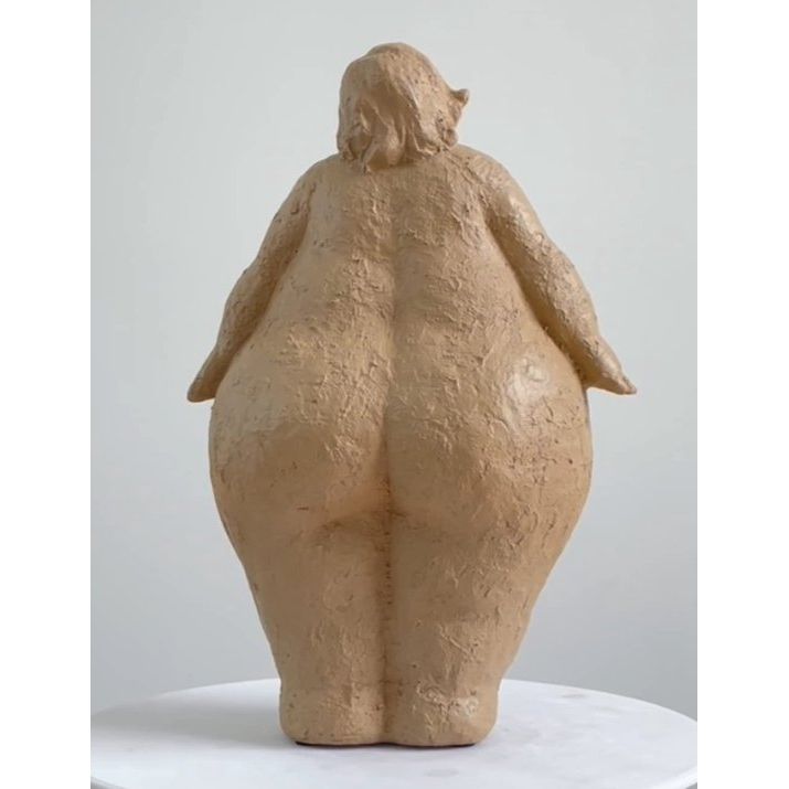 Amoy-Art Figuur Decoratie Vrouwen Sculpture Modern Abstract Standbeeld Kunst Yoga Meisje Voor Huis Cedeau Giftbox Polyresin 27cmH