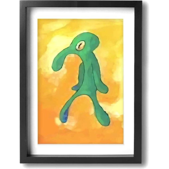 Schilderij Squidward Schilderij Poster Foto, Canvas Foto's Waterbestendig, Muurschilderingen Slaapkamer Badkamer Woonkamer Wanddecoratie, 30 x 40 cm