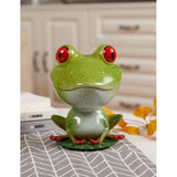 Koekjesblik Suikerpot Snoep Schotel Beeld Beeld Kikker Kunst Cadeau Decor Groen 20 cm