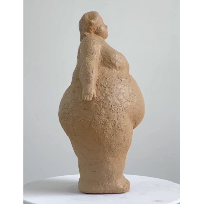 Amoy-Art Figuur Decoratie Vrouwen Sculpture Modern Abstract Standbeeld Kunst Yoga Meisje Voor Huis Cedeau Giftbox Polyresin 27cmH