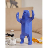Bierfiguren sculptuur decoratie Beer Arts Dier Cadeau Polyresin Standbeeld Blauw 31cm