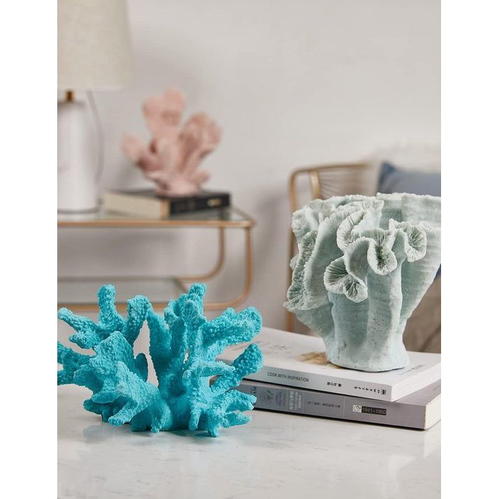 Moderne Sculptuur Decor Koraal Standbeeld Woonkamer Kunst Polyresin Geschenk 22cm