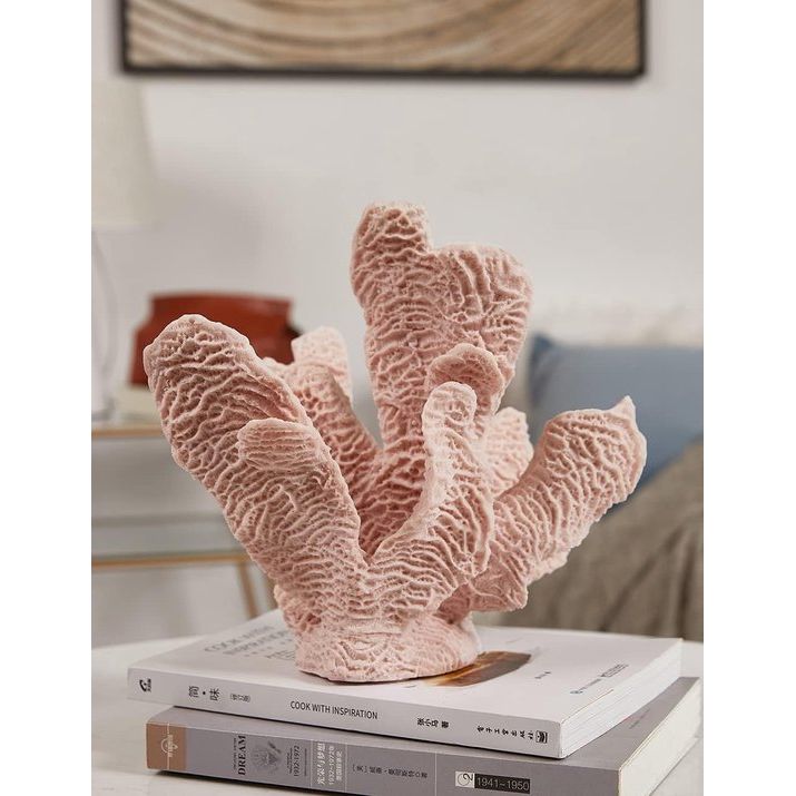 Moderne Sculptuur Decor Koraal Standbeeld Woonkamer Kunst Polyresin Geschenk 22cm