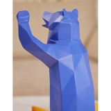 Bierfiguren sculptuur decoratie Beer Arts Dier Cadeau Polyresin Standbeeld Blauw 31cm