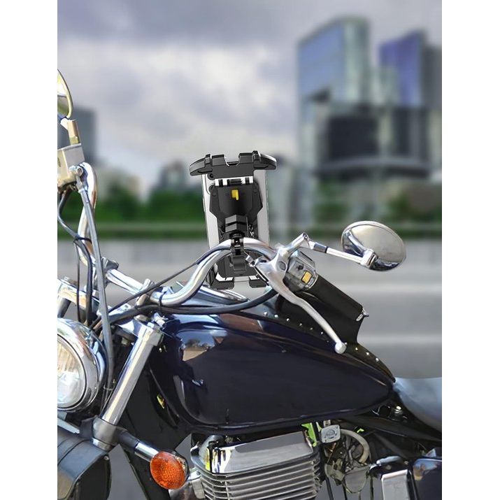 Mobiele telefoonhouder voor op de fiets, roestvrij staal, stuuraansluitingen in 2 maten met 360 graden draaibare universele telefoonhouder fietsstuur geschikt voor smartphones van 4,7-6,8 inch