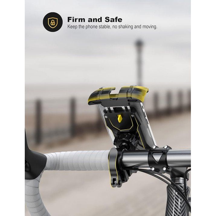 Mobiele telefoonhouder voor op de fiets, roestvrij staal, stuuraansluitingen in 2 maten met 360 graden draaibare universele telefoonhouder fietsstuur geschikt voor smartphones van 4,7-6,8 inch