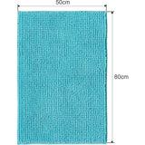 Badmat antislip, kan worden gecombineerd als badmatset, badkamertapijt, badmat, wasbaar van chenille, douchemat voor douche, badkuipen, wc-decoratie, petrol turquoise, 50 x 80 cm.