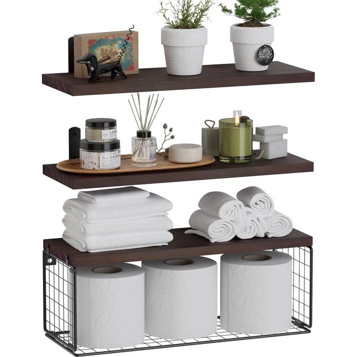 Houten wandplank, wandplank, 3+1-delige zwevende plank, keukenwandplank, planken voor muren, badkamerwandplank, wandboekenplank, wandplanken voor woonkamer, keuken, slaapkamer of kantoor.