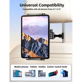 Tablethouder voor in de auto, tablethouders voor in de auto, uittrekbaar, hoofdsteun, tablet-hoofdsteunhouder