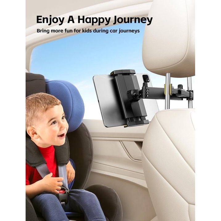 Tablethouder voor in de auto, tablethouders voor in de auto, uittrekbaar, hoofdsteun, tablet-hoofdsteunhouder