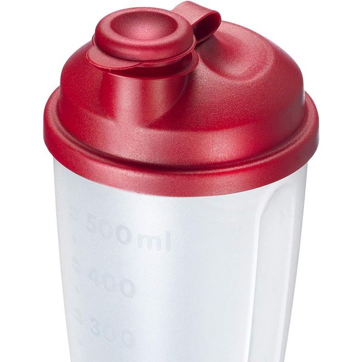 Fitnessset 2-delig, citrus- en sinaasappelpers en dressingshaker, inhoud: elk 0,5 l, kunststof, mixery, limota, rood/transparant