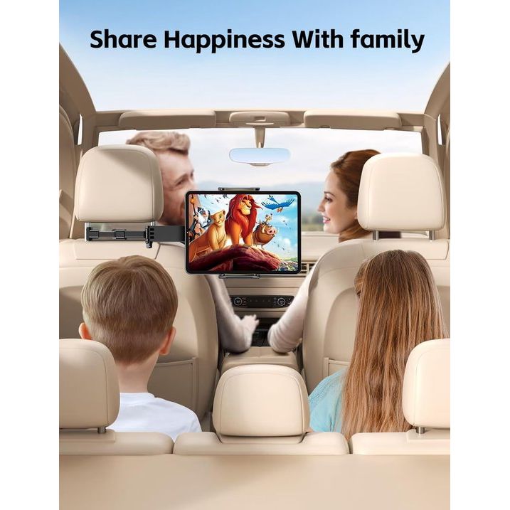 Tablethouder voor in de auto, tablethouders voor in de auto, uittrekbaar, hoofdsteun, tablet-hoofdsteunhouder