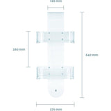 Doucheplank, doucheplank, doucheplank om op te hangen, met 2 planken, zonder boren, acryl, roestvrij, douchemand om op te hangen, met haken