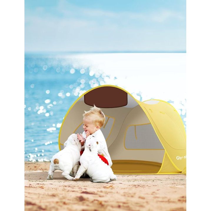 Strandtent Strandtent Pop-up babystrandtent met deelbaar zwembad UV-bescherming UPF 50+ zonnescherm Onderdak voor peuters 0-3 jaar