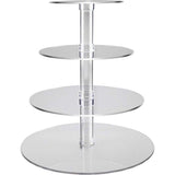 Cake Stand Queta Cupcake stand Voor Bruiloft, Feest, Verjaardag, baby showers en cake dessert, 4 verdiepingen acryl, 15cm/18.7 cm/22.5 cm / 26.3 cm diameter