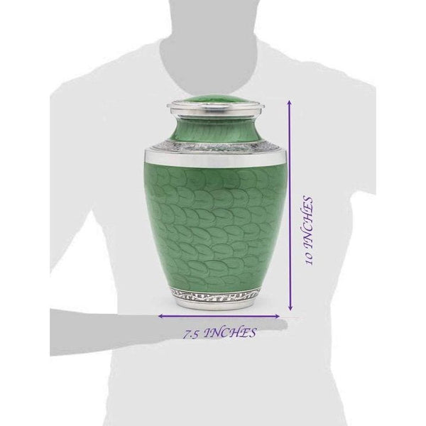 Urn voor menselijke as | Zorgvuldig handgemaakte crematie-urn met elegante afwerking om uw geliefde te eren en te herdenken | Grote urn voor volwassenen met fluwelen zakje
