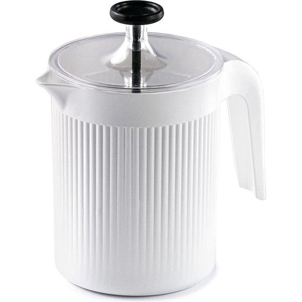 Melkopschuimer handmatig cappuccino maker 0,5 l wit