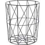 Salontafel, bijzettafel, metalen mand, ratentafel, salontafel, woonkamertafel, salontafel, tafel, bewaakt, rond, zwart, 47 cm