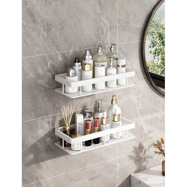 1 stuk, badkamerrek, aluminium douchemand, badkamerorganizer, accessoires, matte afwerking, douchemanden en doucheplanken