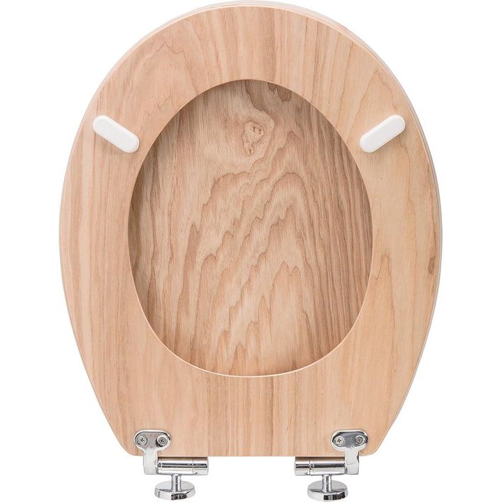 hoogwaardig echt hout - eiken - softclosemechanisme - comfortabel zitgevoel - elegante houtlook past in elke badkamer / toiletbril / wc-deksel