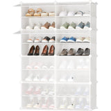 Schoenenrek, kastorganizer, kast slaapkamer, schoenenrek, stapelbaar, schoenenkast, voor hal, slaapkamer, ingang, schoenenrek rekken voor schoenen (2 x 8)