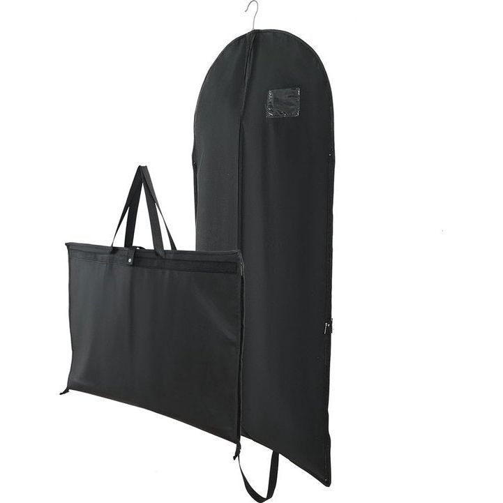 Premium kledingtas 60 x 120 cm, materiaaldikte 120 GSM, kreukvrij, ademende pakkentas, gemakkelijk mee te nemen, opvouwbare reiskledinghoes, voor pakken, jurken, jassen, avondjurken, kledingtassen, lang