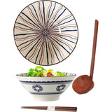 Ramen Bowls, Ramen Kom, Porseleinen Japanse Kom, Ramen Kom, Ramen Bowl met lepel eetstokjes, slakommen