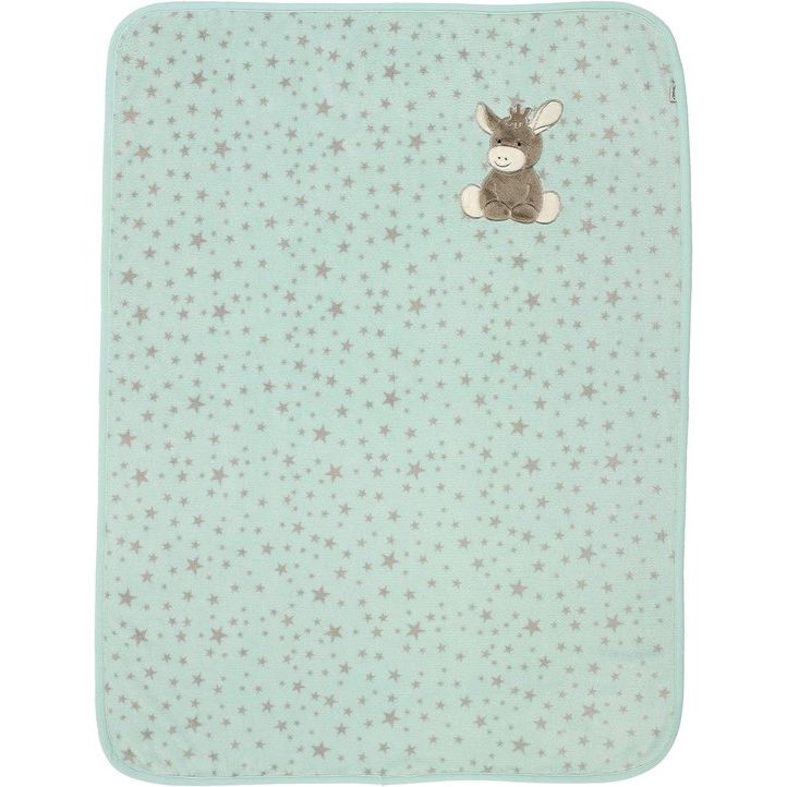 Pluche deken leeftijd: Voor baby's vanaf de geboorte, 75 x 100 cm, turquoise/meerkleurig