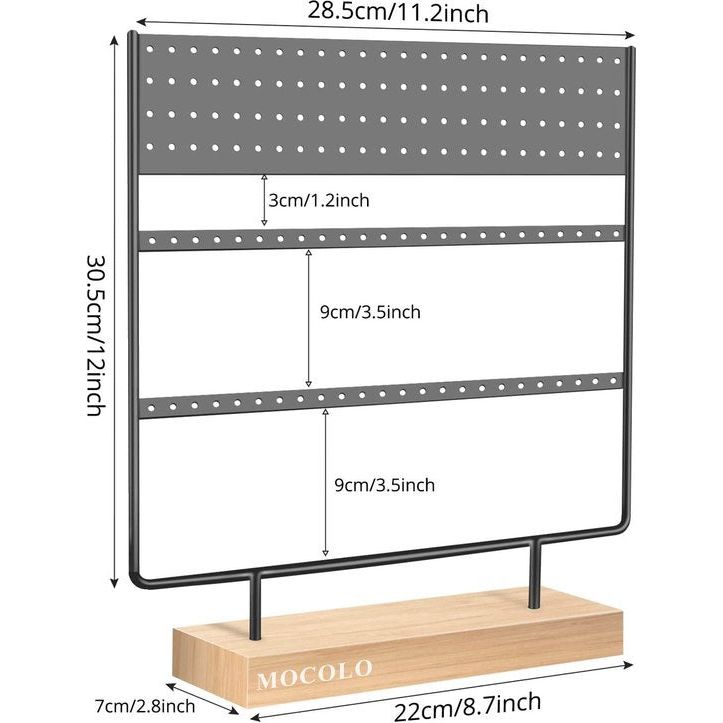 Organizerstandaard, displayhouder voor studs, oorbelhouder, standaard voor het ophangen van studs en oorbellen