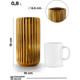 18 cm vaas keramiek Verona decoratie gouden bloemenvaas huisdecoratie, moderne woonkamer