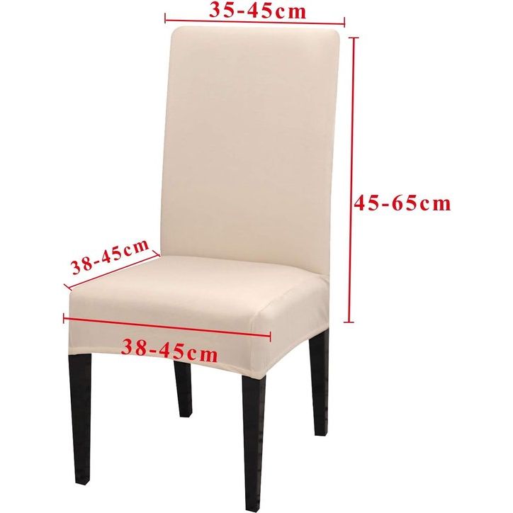 Stoelhoezen voor stoelen, set van 4, universele stoelhoezen van polyester, voor eetkamer, hotel, banket, feestdecoratie, bruiloft, beige