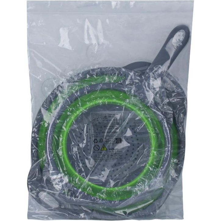 Set van 2 opvouwbare siliconen filtermanden met handvat, opvouwbare vergietzeef, siliconen opvouwbare vergiet pastazeefset, keukenzeef waskom voor pasta, fruit, groenten (groen)